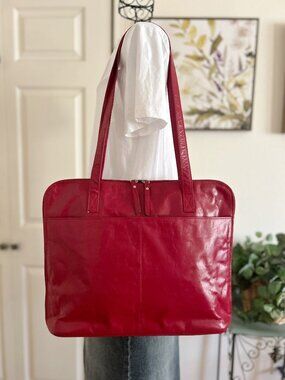 latico Red Leather Tote Bag for Women